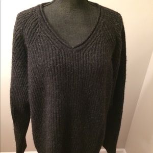 REI 100 % Shetland Wool Sweater - Charcoal XL